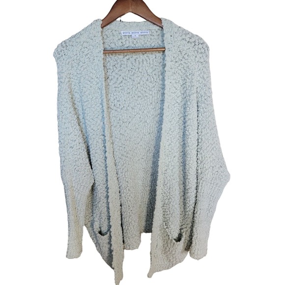 Hyfve Mint Green Soft Chunky Knit Oversized Sweater Cardigan Pockets‎ Size Small - Picture 1 of 3